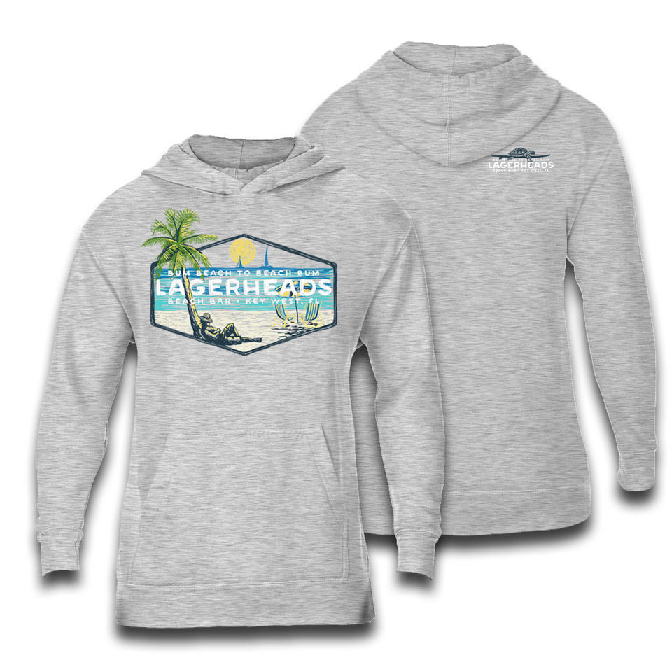 Kids Pullover Hoodie – Athletic Grey – Lagerheads Beach Bar & Watersports
